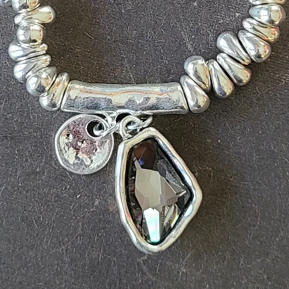 STALAGMITA • Bohemian Bracelet with Swarovski Smoked Gray Crystal